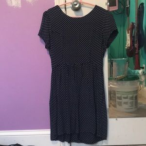 Navy blue polka dot dress